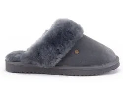 Warmbat Flurry Suede Dames Pantoffels - Dark grey - Maat 36
