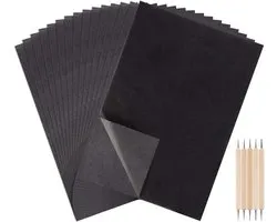 120 sheets black carbon transfer paper graphite A4 tracing copy paper with 5PCS double end tracing stylus point tools - ShopVlot