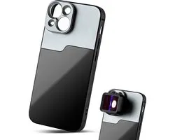 MOJOGEAR 17mm lens case voor iPhone 13 Mini – Zwart/Grijs