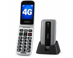 Téléphone senior Artfone F30 – Préinstallé – 4G, Groot écran, bouton d'urgence SOS, USB-C, station de charge – Menu néerlandais – Simple et fiable