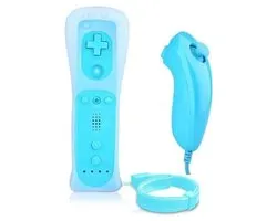WiseGoods Premium Remote Controller + Nunchuk Voor Nintendo Wii / Wii U (Motion Plus) - Controllers - Accessoires Gamen - Blauw