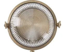 Nautic Lights Tollo - Ø 17,5cm - en laiton - verre strié