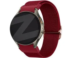 Bracelet élastique en nylon Bandz « Easy Fit » - Compatible avec Samsung Galaxy Watch 7 (40 et 44 mm) / Galaxy Watch 6 Classic (43 et 47 mm) / Galaxy Watch 5 (Pro) / Galaxy Watch 4 (Classic) / Galaxy Watch FE (rouge)
