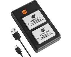 DSTE 2PCS NB-10L NB10L (1400mAh/7.4V) Battery Charger Compatible with Canon PowerShot G1 X, G15, G16, SX40 HS, SX50 HS - ShopVlot