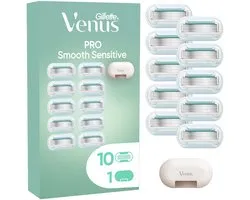 Gillette Venus Pro Smooth Sensitive - 10 Scheermesjes Voor Gevoelige Huid + Scheermes etui