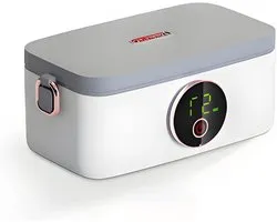 Allecto- Elektrische Lunchbox Voedselverwarmer - Draadloos - 1L Capaciteit - Oplaadbaar - Warmhoud Functie - Geschikt voor Auto en Kantoor - Groen - Draadloze Verwarmde Lunchbox - 16000mAh Oplaadbare Batterij
