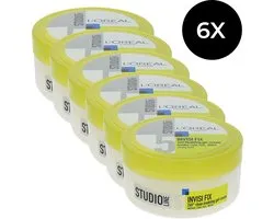 L'Oréal Paris Studio Line Invisi Fix - 24H Clean Modeling Gel Crème - 6 x 150 ml - Voordeelverpakking