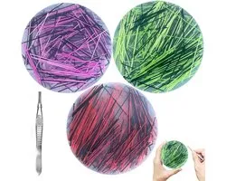 Daity 3-delige set sensorische fidget-pads voor volwassenen-Siliconen hulpmiddel voor plukken en trekken(inclusief pincet)-Voor focus-stress-en angstverlichting-Rond ontwerp
