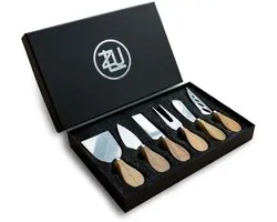 LuZana® Kaasmessen Set 6-delig – Kaasmessenset Acacia Houten Handvat – Kaasmesjes voor Borrelplank – Kaasmes RVS – Tapas Mesjes – Cadeau voor Kaasliefhebbers – Geschenkverpakking