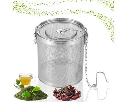 Fine Mesh Tea Strainer, Stainless Steel Tea Strainer, Tea Egg with Chain Stainless, for Tea Seasoning Coffee Seasoning - ShopVlot