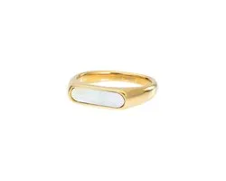 Fame Luna Square ring, goudkleurig