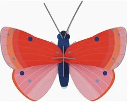 Studio Roof wanddecoratie Speckled Copper butterfly