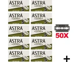 Astra Superior Platinum Scheermesjes - Double Edge Blades - Shavette - Safety Razor Blades - 50 stuks