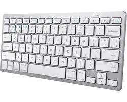 Trust - Draadloos Toetsenbord - Bluetooth - Universeel - Laptop, PC, Tablet, Ipad, iPhone - Ultra-Dun Design - QWERTY - Zilver