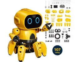 ZoeZo Speelgoed Robot Bouwpakket 107-delig - DIY - STEM Speelgoed en Experimenteerset - AI Robotics & Science Kit - Programmeren voor Kinderen - Vanaf 10 Jaar