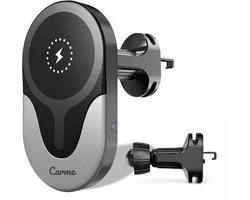 CarMe 4-in-1 CarPlay Dongle - Met Draadloze Oplader - Draadloos CarPlay & Android Auto - Android Auto Dongle - MagSafe Autohouder - Zwart