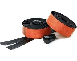 ACID Bar Tape RC 3.0 - Stuurlint - Polyurethaan met microvezels en nano-afwerking - Plakstrook - Aluminium stuurdoppen - 2000 x 30 x 3.0 mm - Zwart/Oranje