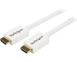 StarTech.com Câble HDMI CL3 avec Ethernet - 3m - Câble Ultra HDMI Mural - Cordon HDMI Haut Débit 4K 30Hz UHD - 10.2 Gbps - Câble Vidéo/Affichage HDMI 1.4 - 30AWG - Blanc (HD3MM3MW)