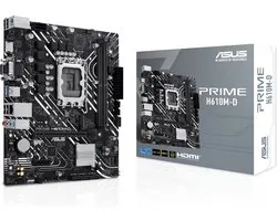 ASUS PRIME H610M-D, Intel, LGA 1700, Intel® Celeron®, Intel® Pentium® Gold, Intel® Core™ i3, Intel® Core™ i5, Intel® Core™..., LGA 1700, DDR5-SDRAM, 96 Go