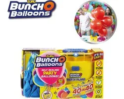 Bunch O Balloons Kit - 16 ballons bleus avec pompe électrique - ballons auto-obturants, décorations de fête, bouquet de ballons