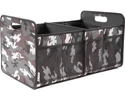 Grote kofferbaktas van polyester, 57 x 35 x 30 cm, auto-organizer met klittenband, accessoire voor kofferbak, opvouwbare tas, boodschappentas, opvouwbaar box-organizersysteem, draagtas