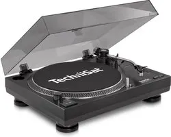 TechniSat TECHNIPLAYER LP 300 - professionele USB-DJ-platenspeler (met scratch-functie en digitaliseringsfunctie, toerental: 33/45 omw/min, kwartsgestuurde directe aandrijving) zwart