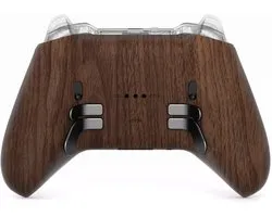 eXtremeRate Hoes Achter Cover Vervangende voor Xbox Elite Series 2 Controller,Behuizing Shell Case&Achter Knoppen voor Xbox Elite Series 2 Core Wireless Controller Model 1797-Houtnerf