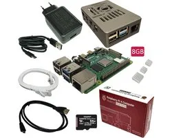 Raspberry Pi 4B - starter kit - 8GB - 64GB SD-kaart