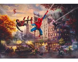 Schmidt Spiele Puzzle Marvel Spider-Man et Friends The Ultimate Alliance, Thomas Kinkade, puzzle pour adultes, 1000 pièces, 59957