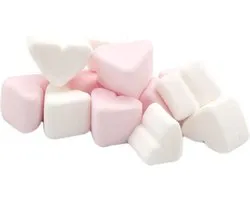 Mr Mallo marshmallow hartjes roze wit - 1kg
