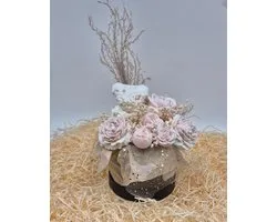 Romantic Bloom - Kaars boeket - Cadeau - Geschenk - Cadeau voor haar - Uniek cadeau - Origineel cadeau - Bloem kaarsen boeket - Candle bouquet - Boeket - Bloemen - Relatiegeschenk - Kraam cadeau