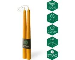 Bijenwas dompelkaarsen dinerkaarsen 8-pack