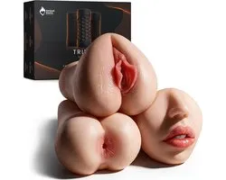 Sensual Desire® Triple Pocket Pussy Set - 3 Sleeves différentes - Bouche, Vagin & Anus - Masturbateur pour homme - Réaliste & Doux - Sex-toys pour hommes