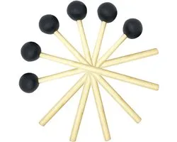 Percussion Mallets - 6 Pcs Drum Steel Pan Drum Stick - Hammer Percussion Instrument - Wood Tip Drumsticks - Mallet Percussion Sticks - Drumsticks Drum Set - voor Glockenspiel - Xylophone - Energy Chime - Muziekinstrumenten - Drumspeelaccessoires