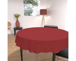 Soleil d'ocre tafelkleed met vlekbescherming rond 180 cm ALIX rood