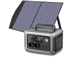 Draagbare powerstation – mobiele generator – merk: ALLPOWERS - noodstroomvoorziening – camping accu – zonnegenerator voor onderweg – 600W output – LiFePO4 batterij – zonne-opladen tot 220W