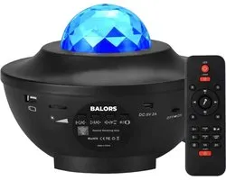 BALORS® Projecteur d'étoiles - Projecteur Starry - Projecteur Star Galaxy - Lampe étoile Bébé, Enfants et Adultes - avec musique - Connexion Bluetooth & USB - Veilleuse avec télécommande - USB - plusieurs couleurs