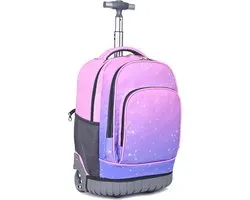 18.9 Inch Rolling Backpack with Wheels Large Capacity School Bag for Boys and Girls - Wheeled Laptop Backpack - Trolley Travel Bag Boekentas meisjes