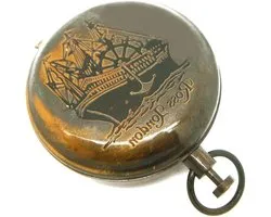 Push Button Pocket Watch Style Heavy Brass Marine-Hiking Compass Ross Londen - Nautische Gadget