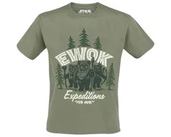 Star Wars Ewok Heren T-shirt - olijf - M