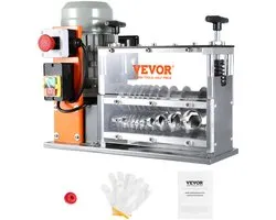 VEVOR Kabelstripmachine Elektrisch 1,5-40mm Stripper 750W Stripmachine 30m Per Minuut Snelheid Draadstripper 65mn Veerstalen Mes