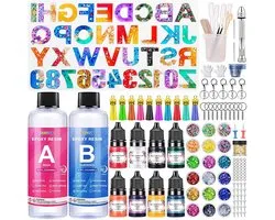 casalora - Premium Epoxy Hars Resin - 200 Gram - Epoxyhars startset - 192-delige set - Epoxy - Giethars - Gieten - DIY - Sterk en Transparant - Geschikt voor beginners in het maken van sieraden van hars