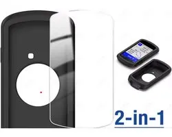 ONF beschermhoes + tempered glass screenprotector voor Garmin Edge 1040: siliconen hoes, 9H tempered glass screenprotector met reinigingskit en stofstickers