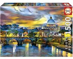 Educa St. Peter s Basilica and St. Angelo Bridge 1500 stukjes Puzzel