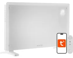 Evolar Elektrische Kachel - 2500 Watt - 30m2 - WiFi - Convectorkachel - Thermostaat & Timer - 3 standen - Verwarmingspaneel - Paneelverwarming - EVO-GPH25WW