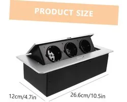 Stekkerdoos - stekkerdoos met usb -Verborgen Stopcontacten - Inbouwbare USB Stopcontact - Verborgen pop-up stopcontactdoos voor op tafel, bureau-stopcontact met 3 stopcontacten - 1.5 meter kabe - voor aanrecht in vergaderruimte (zilver)