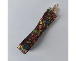 Bag Strap / Tashengsel | pouvoir des fleurs | 110 cm x 2,5 cm | Sangle d'épaule | coloré | supports en laiton