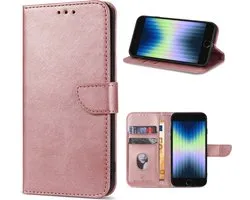 Solidenz hoesje - Geschikt voor iPhone SE (2022 / 2020) / iPhone 8 / iPhone 7 - Bookcase - Roségoud