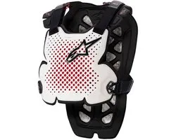 Alpinestars A-1 Pro Protection de poitrine Blanc Noir Rouge -