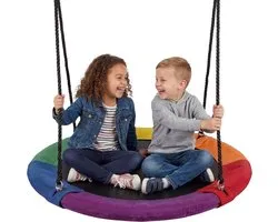 JAXY Nest swing - Balançoire soucoupe - Balançoire enfant - Balançoire bébé - Balançoire enfant Extérieur/Intérieur - Jouets de plein air - Balançoire suspendue - Balançoire Nest - 100 cm - Jusqu'à 408 kg